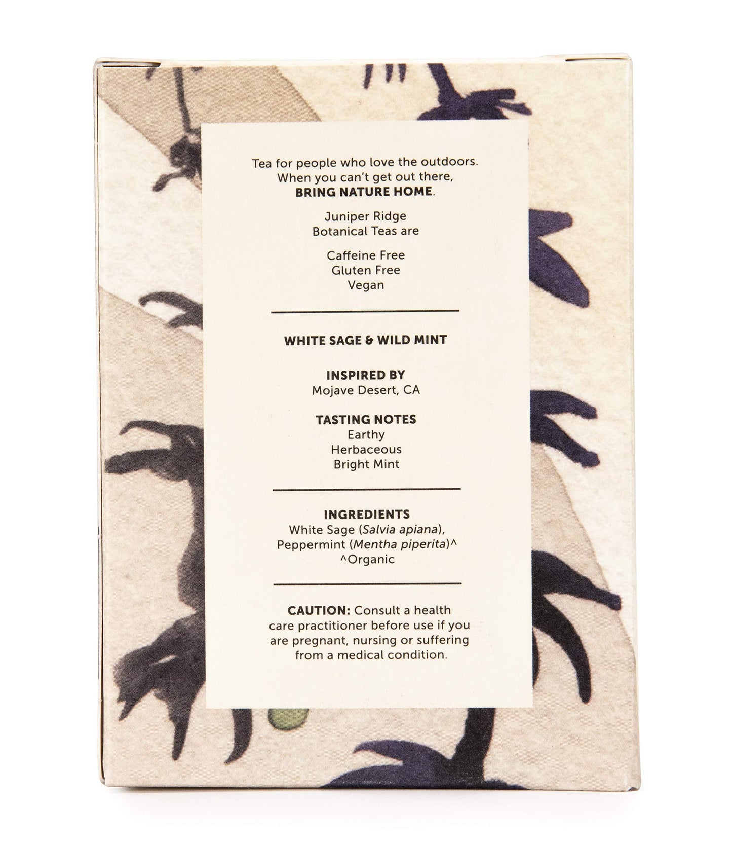 Juniper Ridge Herbal Tea - White Sage & Wild Mint - 20 Unbleached Teabags - Caffeine Free & Gluten Free - 20 Count
