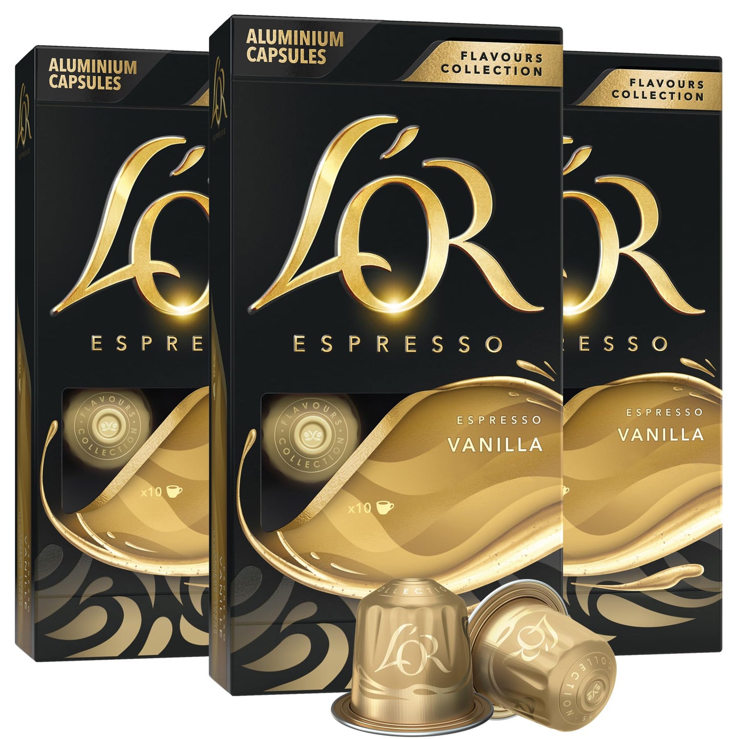 LOr Espresso Units 30 Count Vanilla Single-Serve Aluminum Coffee Units Compatible With The LOr Barista System & *Nespresso Oriflavor Blendal Machines