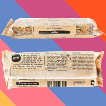 Lenka Handmade Craft Granola Bars - Omega Gluten Free High Fiber - Nutritious Snack Bar With 3000Mg Omega 3 And 7G Protein - 12