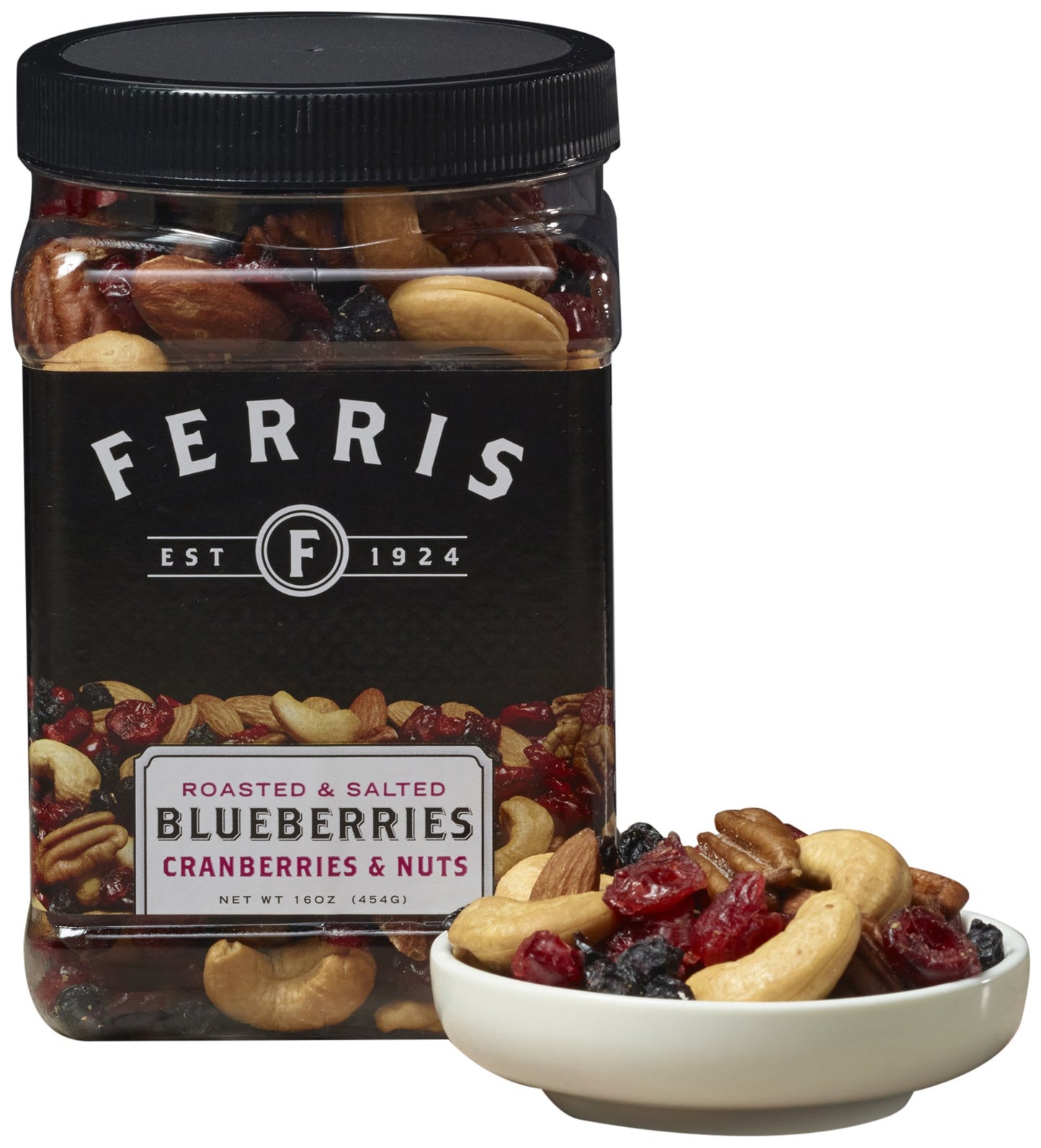 Ferris Coffee & Nut Roasted & Salted Blueberries, Cranberries & Nuts Mix, 16 Ounce