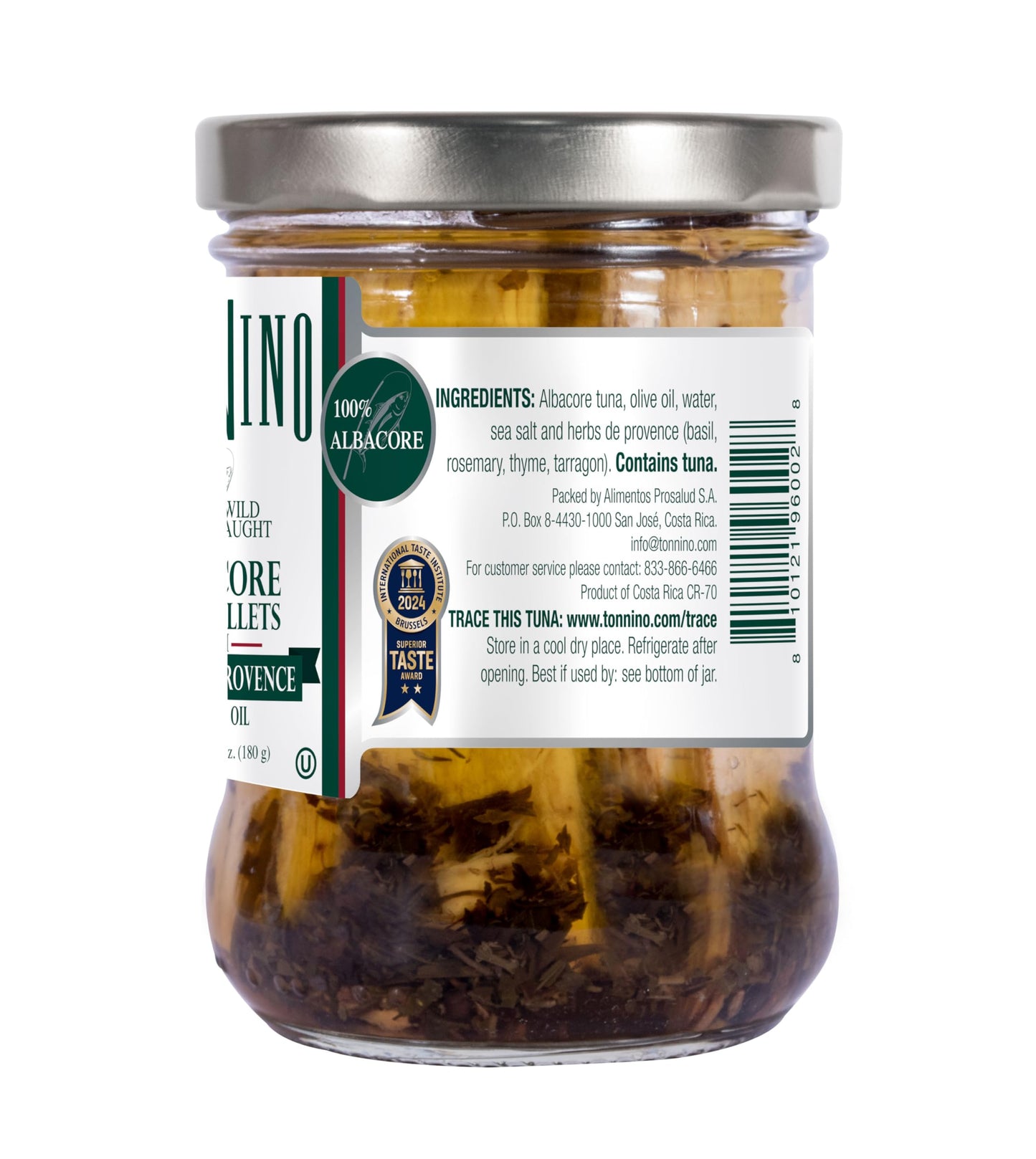 Tonnino Tuna Fish Albacore - Olive Oil With Herbs De Provence - Pack Of 6 - Alternative To Salmon - Protein Snacks - Ready To Ea