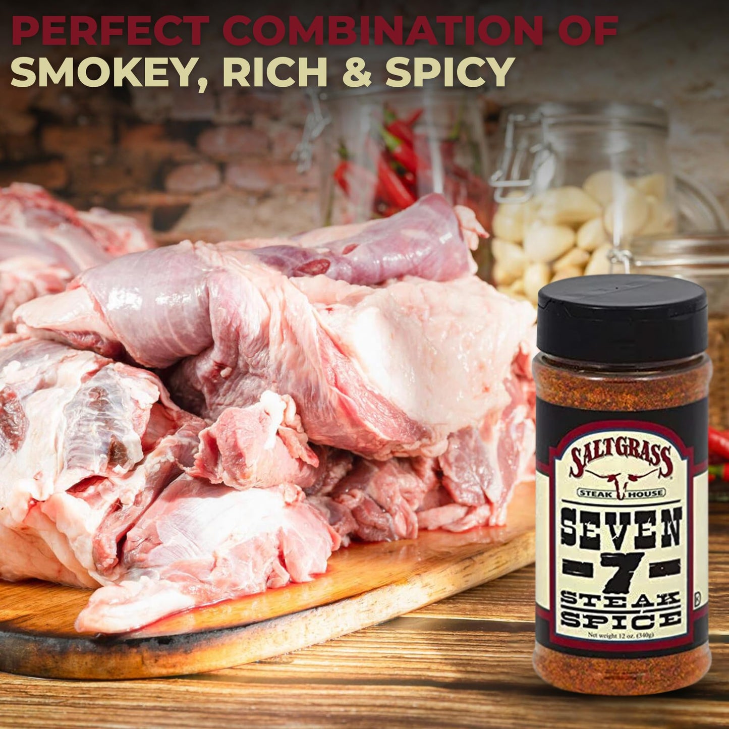 Saltgrass Seven -7- Steak Spice, 12 Ounces