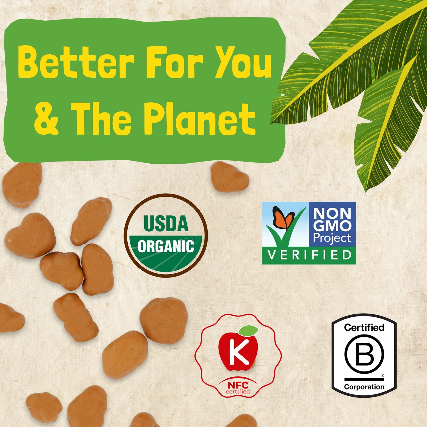 Barnana - Organic Chewy Dipped Banana Bites, Peanut Butter, Chewy Banana Snack, Made With Real Fruit, Kosher, USDA Organic, Pale