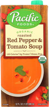 Pacific Foods Organic Creamy Roasted Red Pepper & Tomato Soup, 32 Fl Oz (Pack of 12)