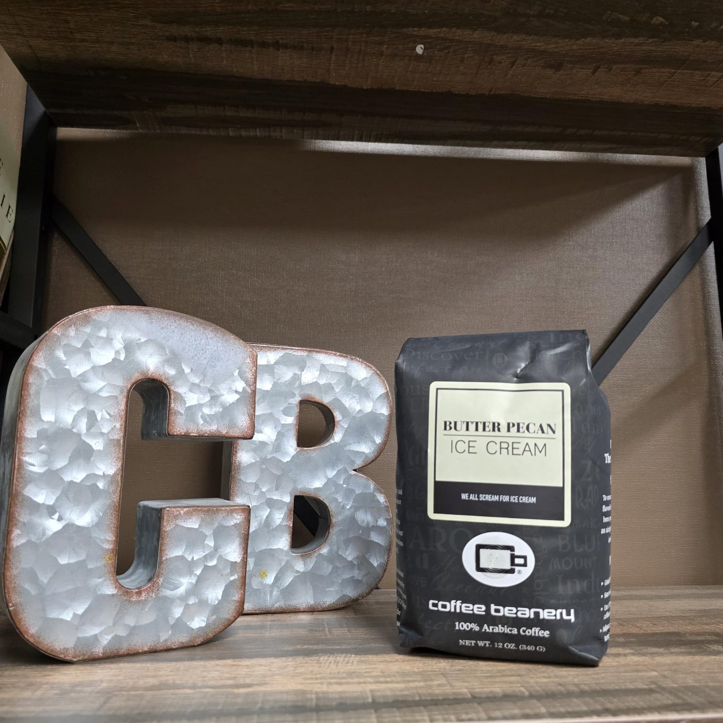 Butter Pecan Ice Cream Flavored Coffee, Specialty Arabica Coffee, Medium Roast, 12 Ounce, Whole Bean