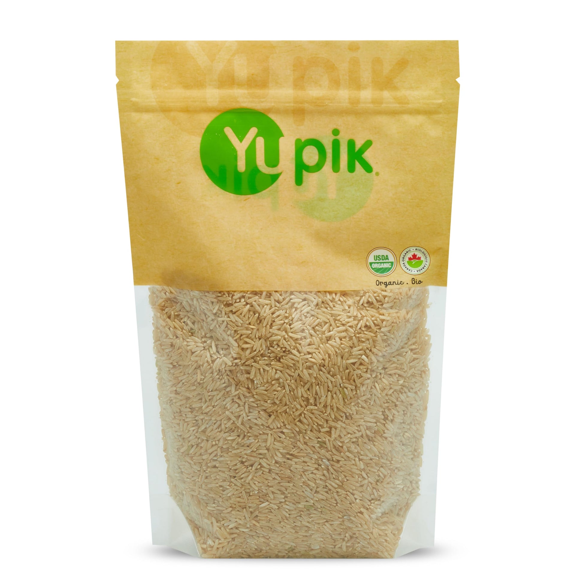 Yupik Organic Brown Rice, Long Grains, 2.2 lb (35.2 oz), Non-GMO, Vegan, Gluten-Free, Kosher, Salt-Free, Source of Fiber & Iron,