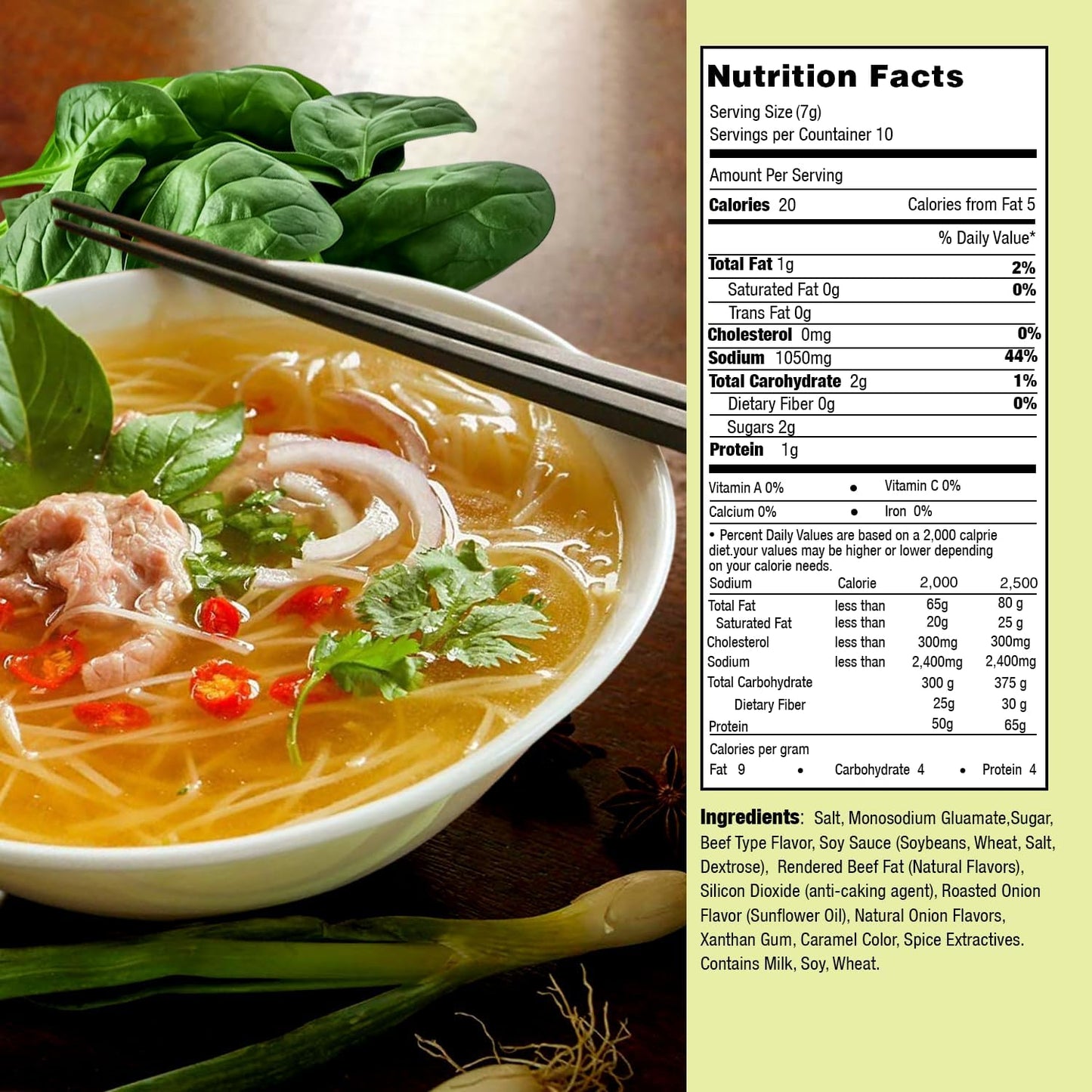 Essence of Lotus Instant Beef Pho Soup Mix - Ready-to-Eat, Restaurant-Quality Broth, 2.7 Fl Oz (Pack of 1)