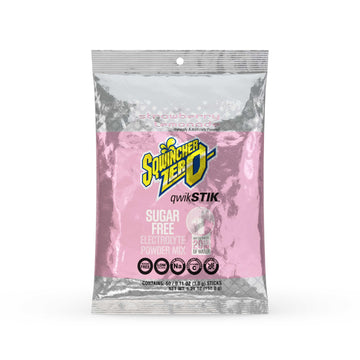 Sqwincher Zero Qwik Stik, Sugar Free, Low Calorie, Low Sodium Electrolyte Powder Hydration Drink Mix, Strawberry Lemonade, .11 0Z Packet (Pack Of 50)