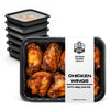 Grumpy Butcher Premium Premade Meals: BBQ Chicken Wings, 6 pack (12 oz each, 4.5 lb total) - Artisan Frozen Meals - Small Batch