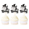 Ercadio 24 Pack Ghost Oh Baby Cupcake Toppers Glitter Halloween Baby Ghost Cupcake Picks Ghost Oh Baby Cupcake Decors For Baby S