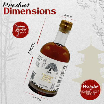 Haku Truffle White Shoyu Naturally Brewed Aged 2 Years, 12.68 Oz (375 Ml) - Traditional Gourmet Dipping Sauce & Marinade For Sus