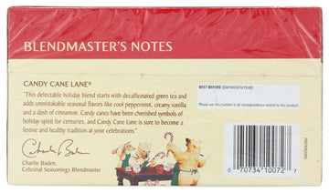 Candy Cane Lane Green Holiday Tea Decaf 20 Tea Bags