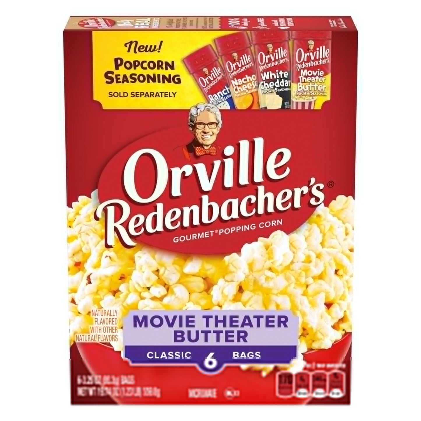 Orville RedenbacherS Microwave Popcorn Movie Theater Butter Flavor 3.29 Oz. 6-Count
