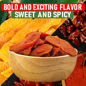 Chili Chamoy Mango Slices, 16 Oz. Bag Of Authentic Mexican Dry Fruit Candy, Sweet And Spicy Flavor, Fresh And Natural Dulce Mexi