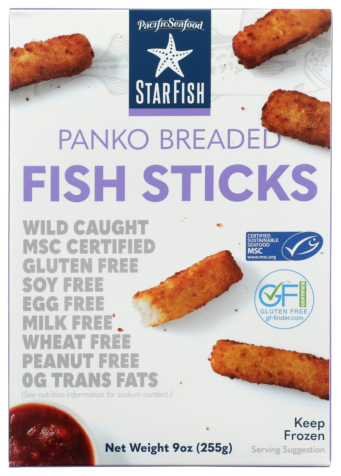 Starfish, Gluten-Free Fish Sticks, 9 oz (Frozen)