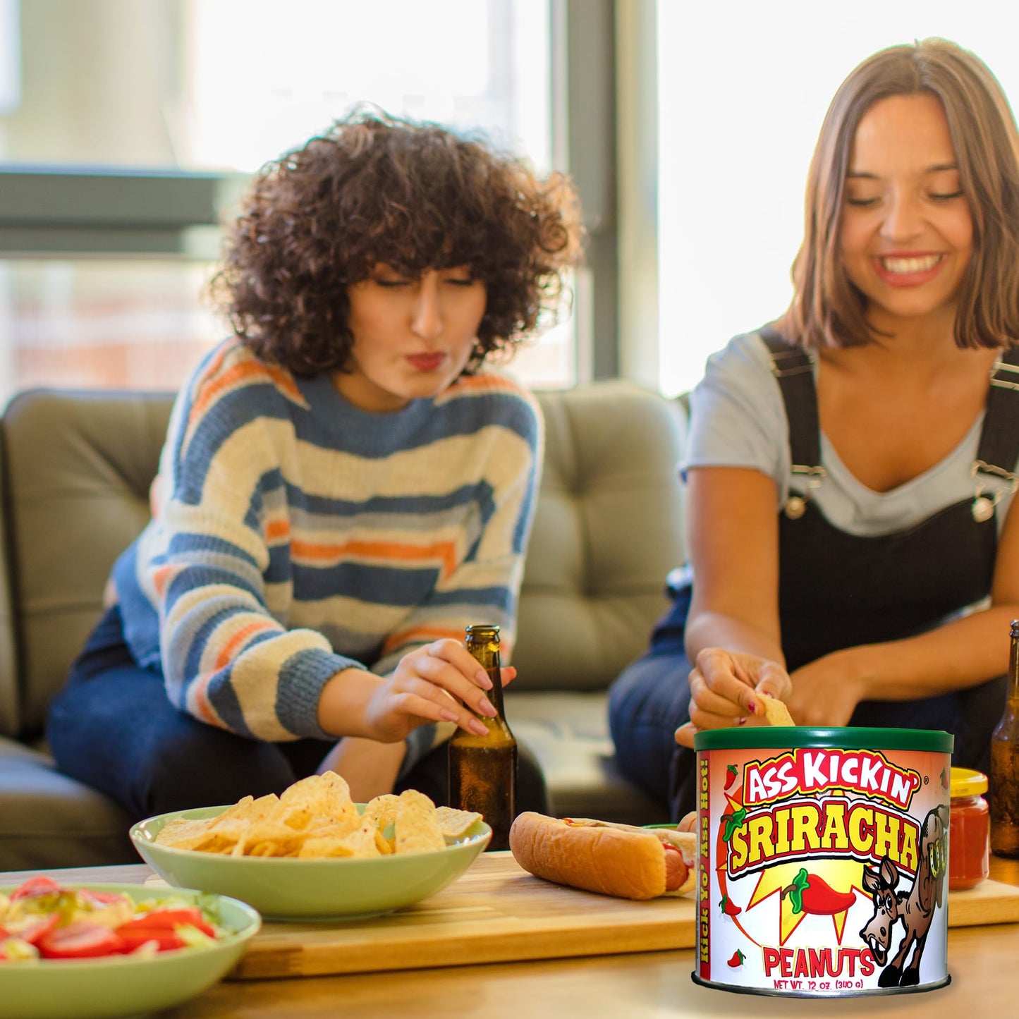 Kickin Sriracha Peanuts - 12Oz - Ultimate Gourmet Gift Peanuts - Try If You Dare!