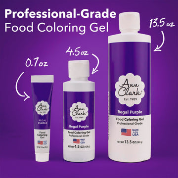 Ann Clark Regal Purple Food Coloring Gel .70 Oz. Professional Grade Made In Usa