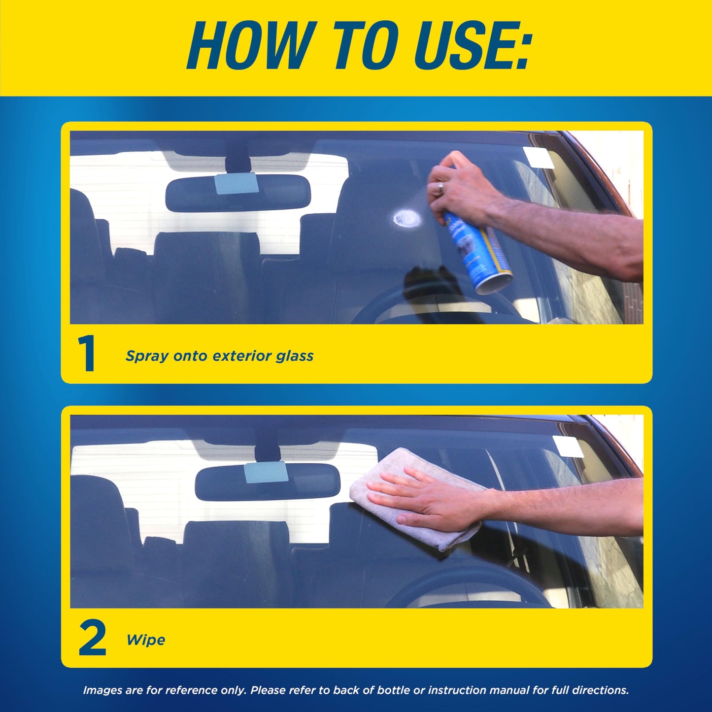 Rain-X 5080233 2-In-1 Glass Cleaner Plus Rain Repellent, 18 Ounce , Blue