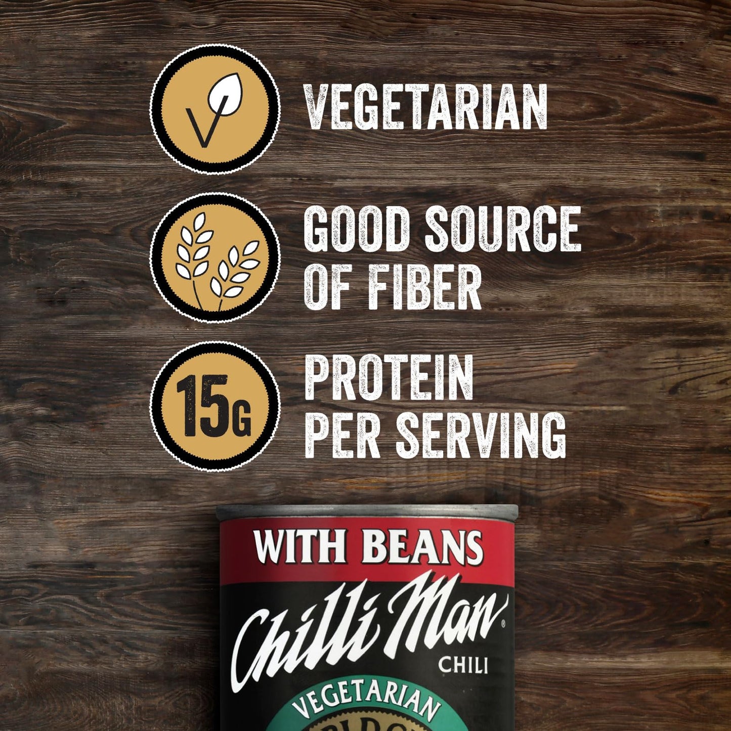 CHILLI MAN Chili Vegetarian (12 Pack) 15 ounce can