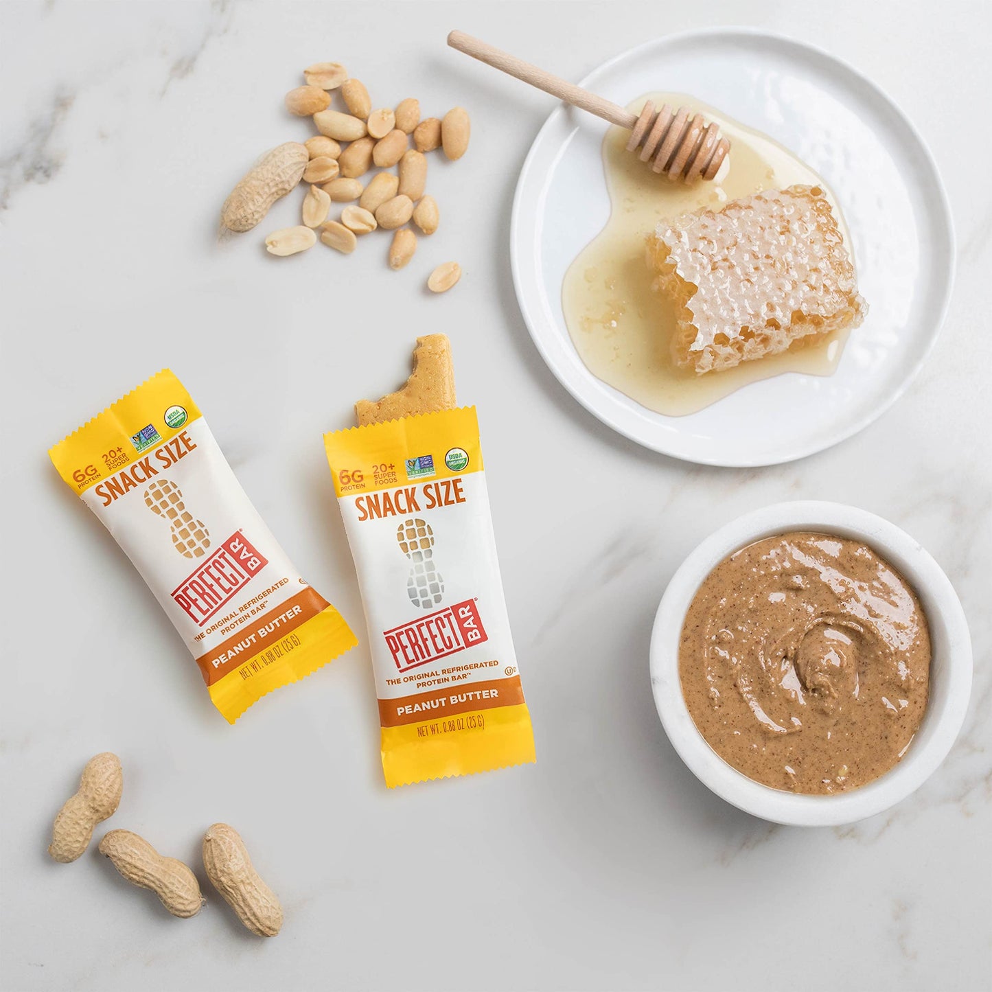 Perfect Bar Mini, Peanut Butter Protein Bar, Protein Snack, Snack Bar, Organic, Gluten Free, Soy Free, Non GMO, No Sugar Alcohol