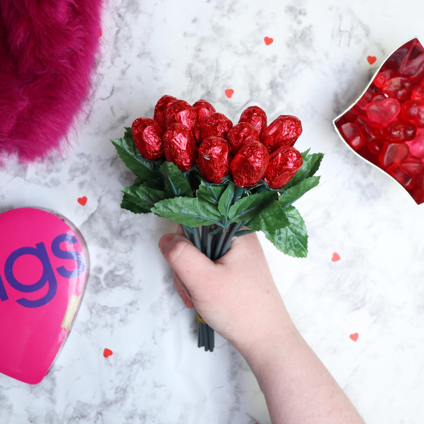 Chocolate Roses Valentine'S Belgian Milk Chocolate Rose Bouquet, One Dozen Individually Wrapped Candy Flowers, Sweet Gift For Sp