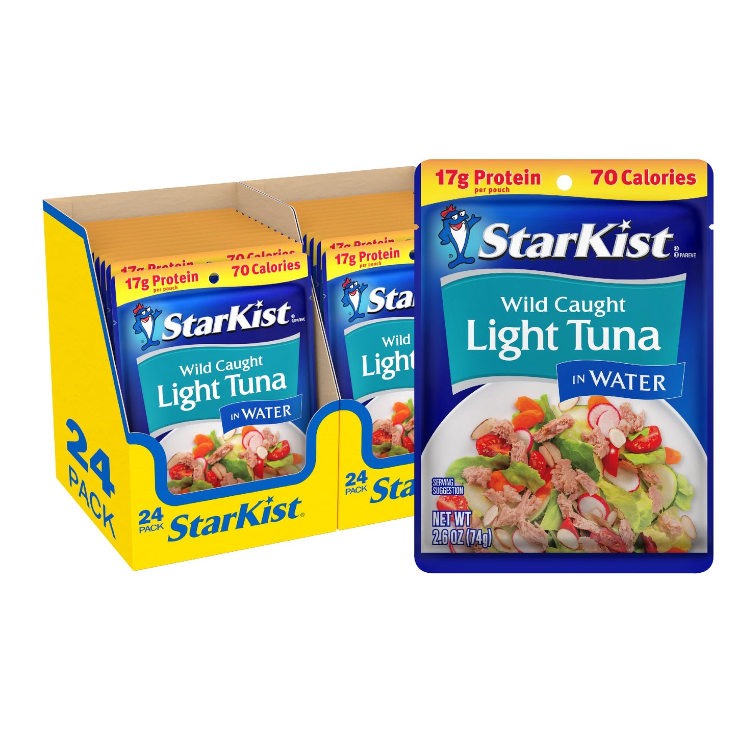 Starkist Chunk Light Tuna In Water, 2.6 Oz, Pack Of 24