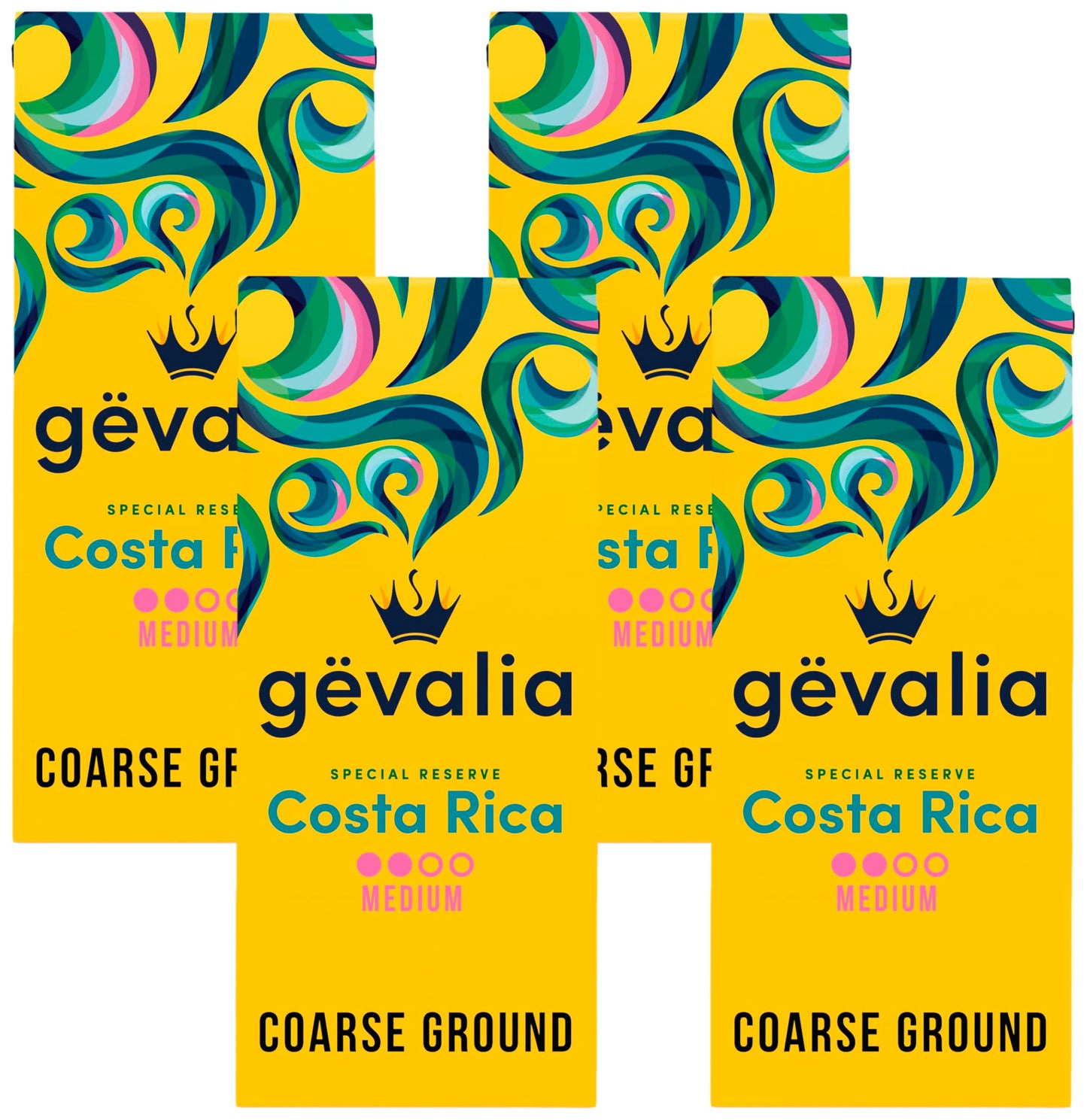 Gevalia Special Reserve Costa Rica Single Origin Medium Roast Ground Coffee (10 Oz Bag) (Pack Of 4)