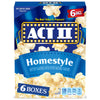 Act II Homestyle Microwave Popcorn, Movie Night Supplies, 2.75 oz., 6-Count Bags (Pack of 6)