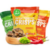 The Daily Good Shiitake Mushroom Crisps - 3-Pack Mushroom Chips, Gluten-Free Mushroom Snack, Non-GMO, Original, Wasabi, and Mexi