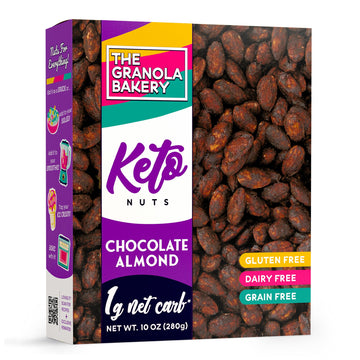 Tgb Chocolate Almonds | 1G Net Carb Keto Snack | Gluten Free Low Carb Candy Nuts, 10 Ounces