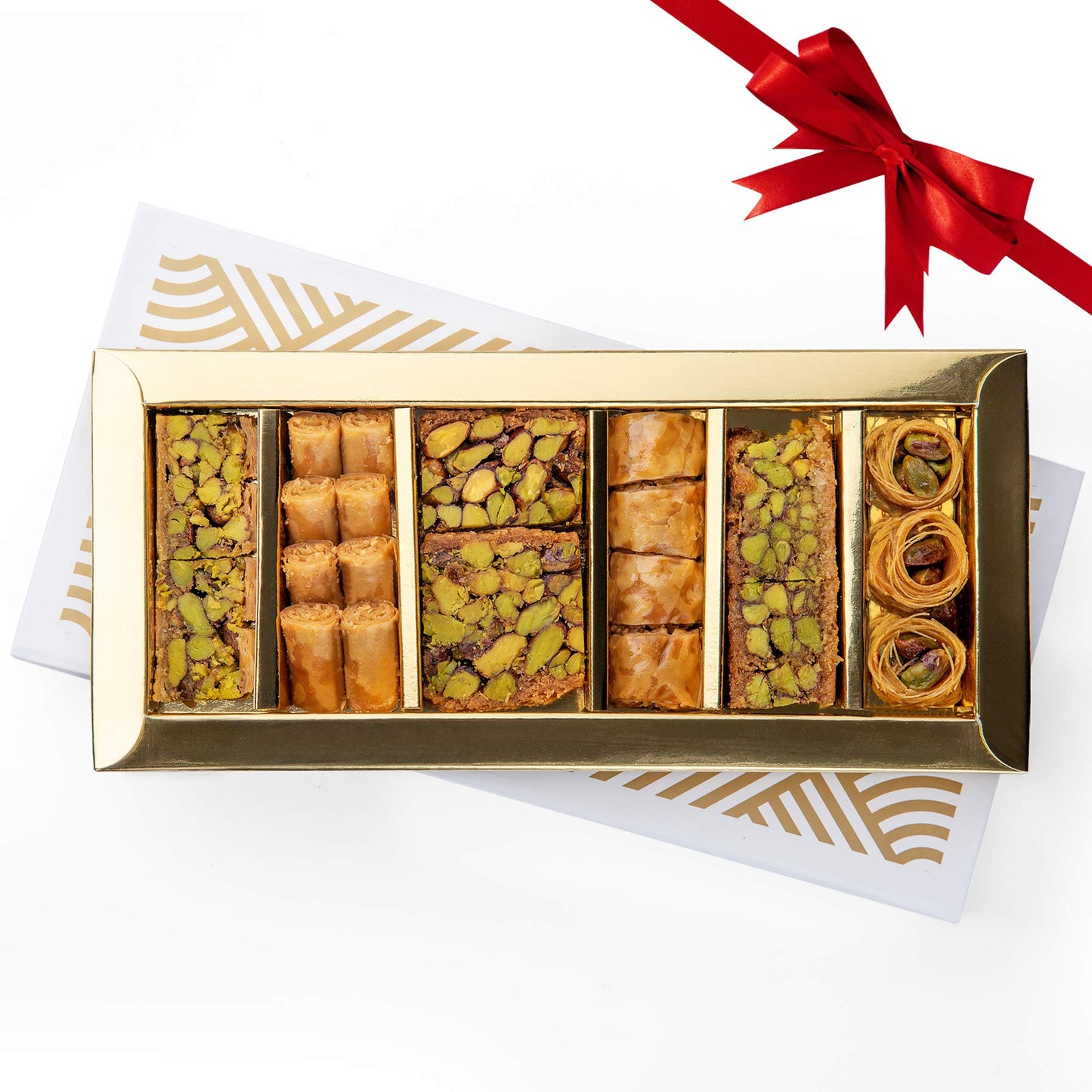 Anabtawi Middle Eastern Sweets - 21-Piece Assorted Baklava Pistachio And Almond Pastry - Traditional Arabic Baklava Gift Box - No Preservatives No Additives - Gourmet Baklava Pastry Boxes - 180G