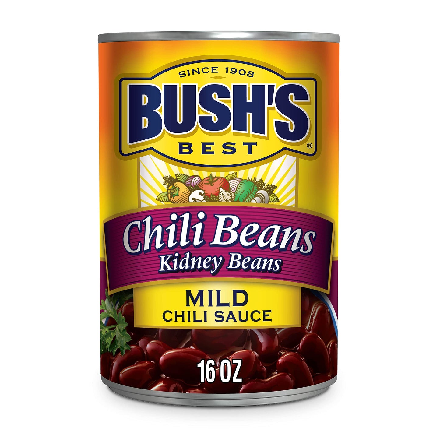 Bushs Best Chili Beans Kidney Beans in Mild Chili Sauce, 16 oz
