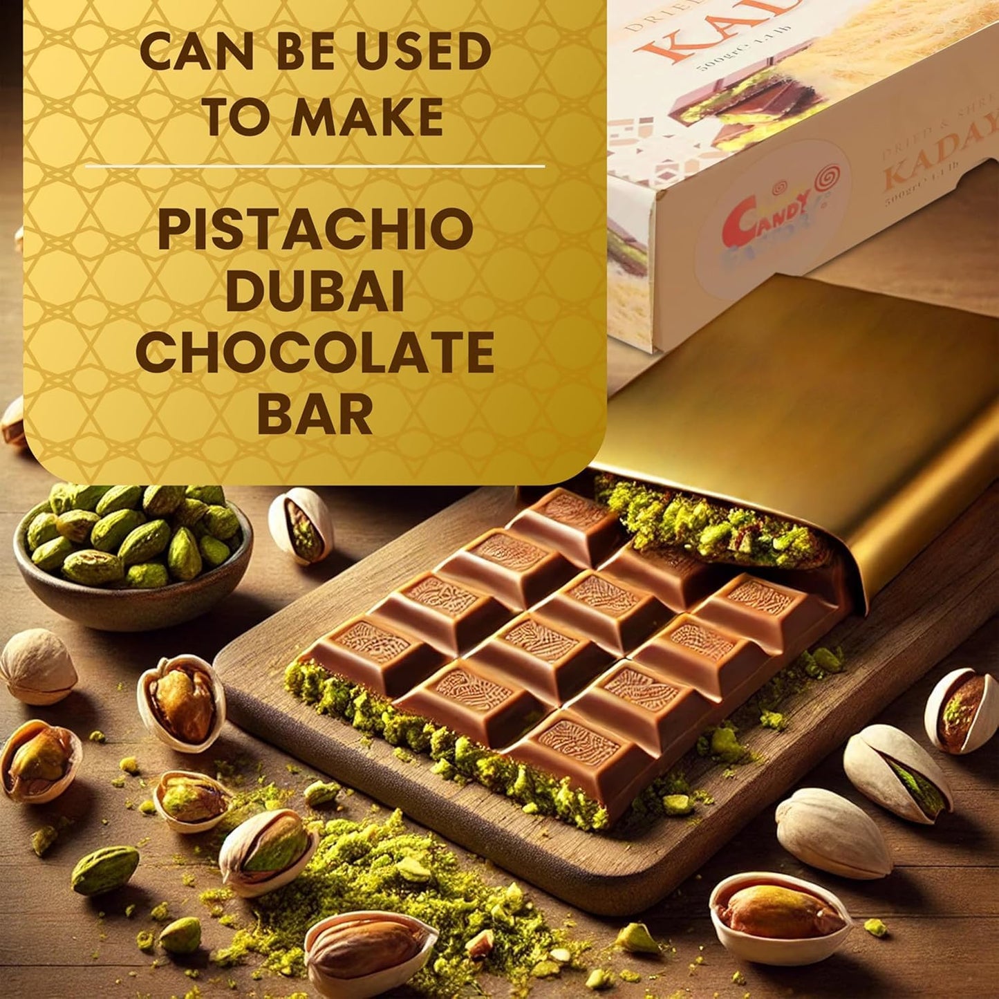 Sarah'S Candy Factory Premium 250 Gr Roasted & Shredded Kadayif (Kataifi) Fillo Dough, Crunchy Kadayif Pastry Dough, Baked Ready