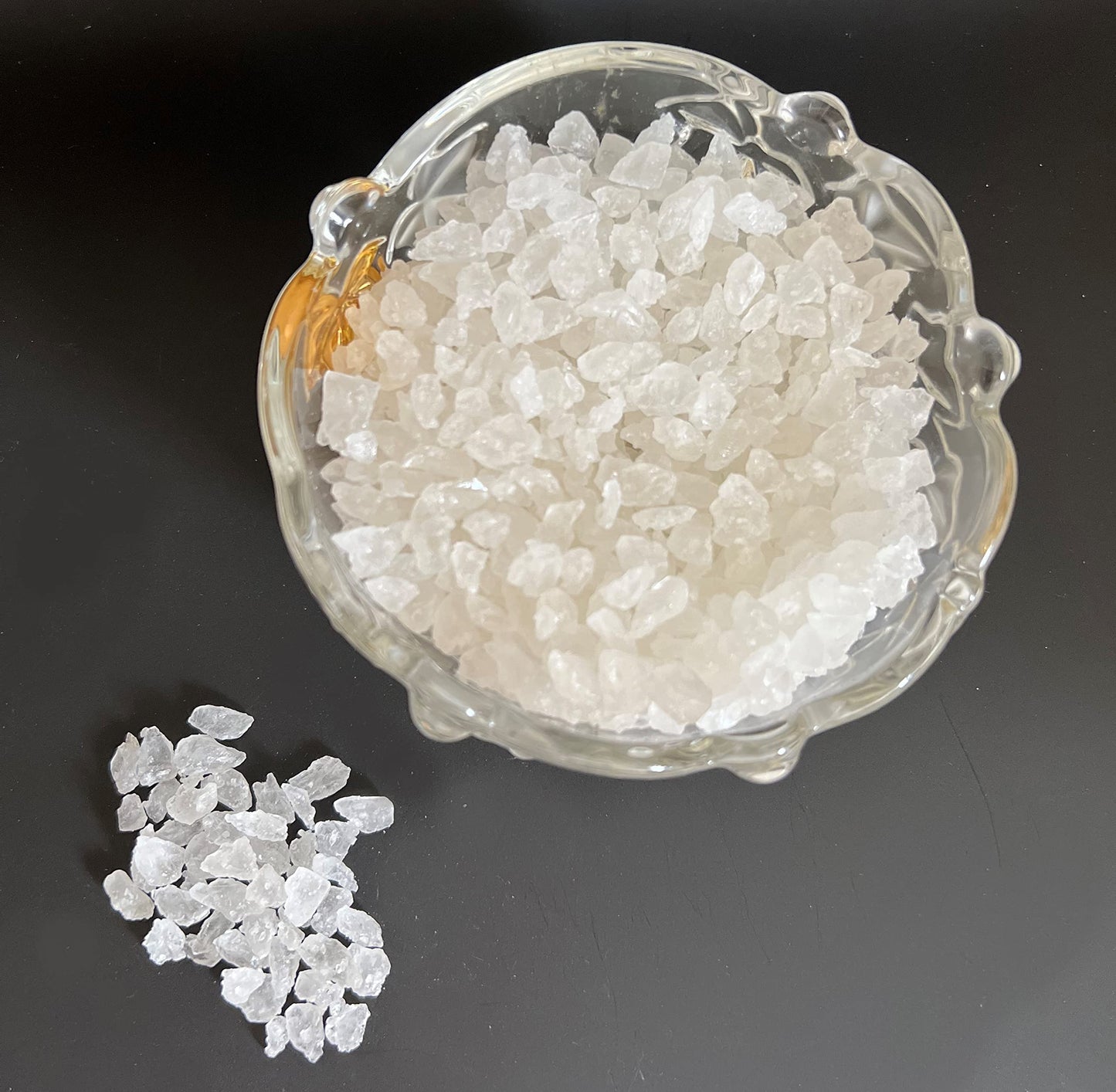 SweetGlob Old Fashioned White Rock Candy Crystals (Gems Rock Sugar Candy (Medium Crystal), 1 Pound)