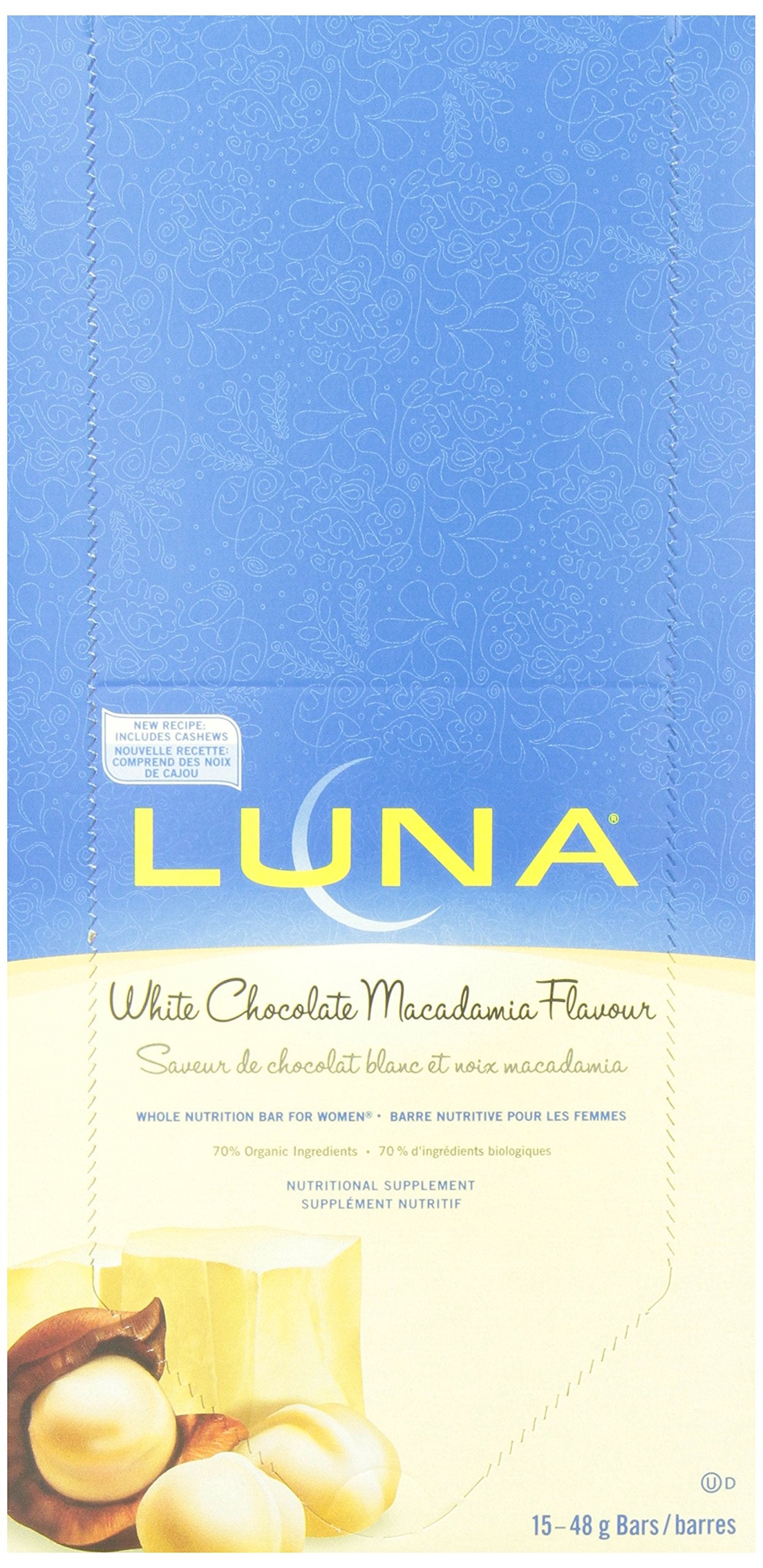 Clifbar Clifbar Luna Bar - White Chocolate Macadamia White Chocolate Macadamia, - Men'S