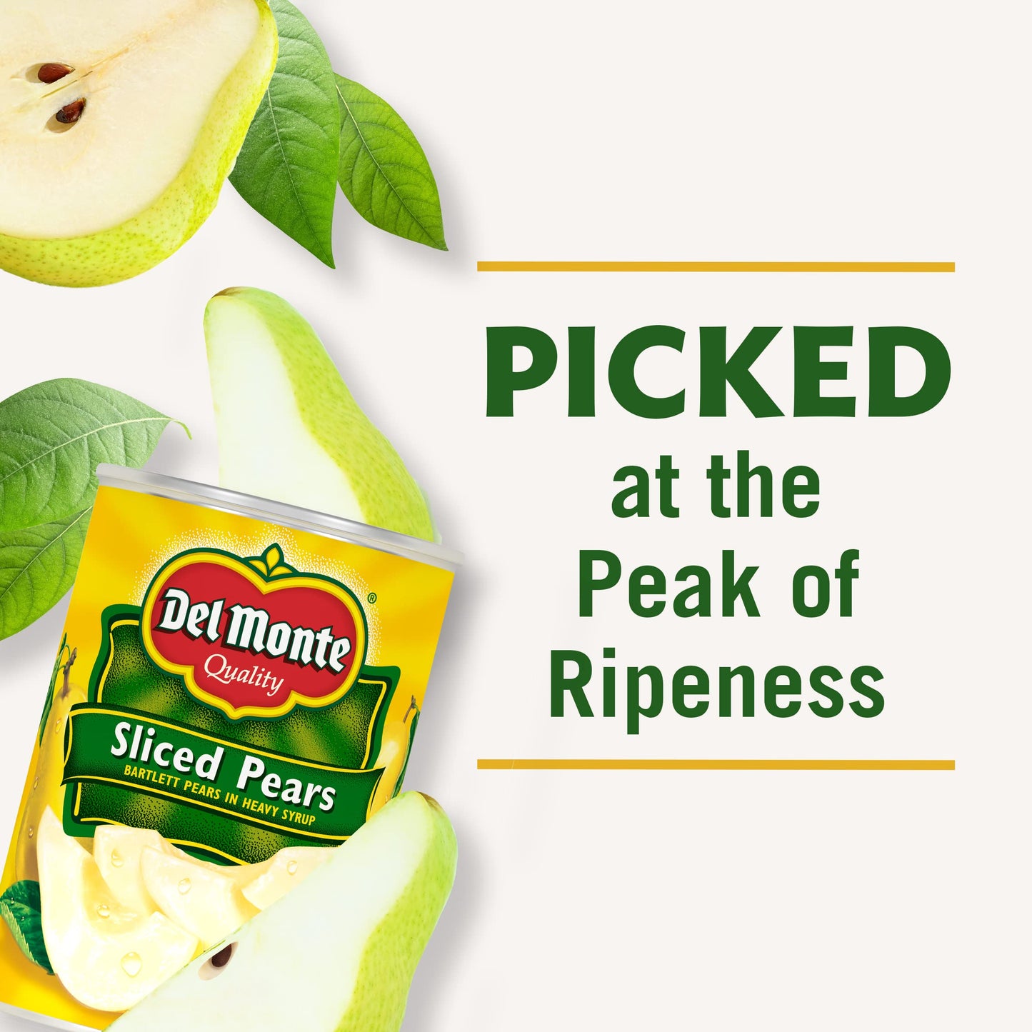 Del Monte Sliced Bartlett Pears In Heavy Syrup, Canned Fruit, 15.25 Ounce (Pack Of 12)