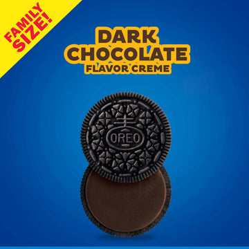 OREO Dark Chocolate Crme Chocolate Sandwich Cookies, Family Size, 17 oz
