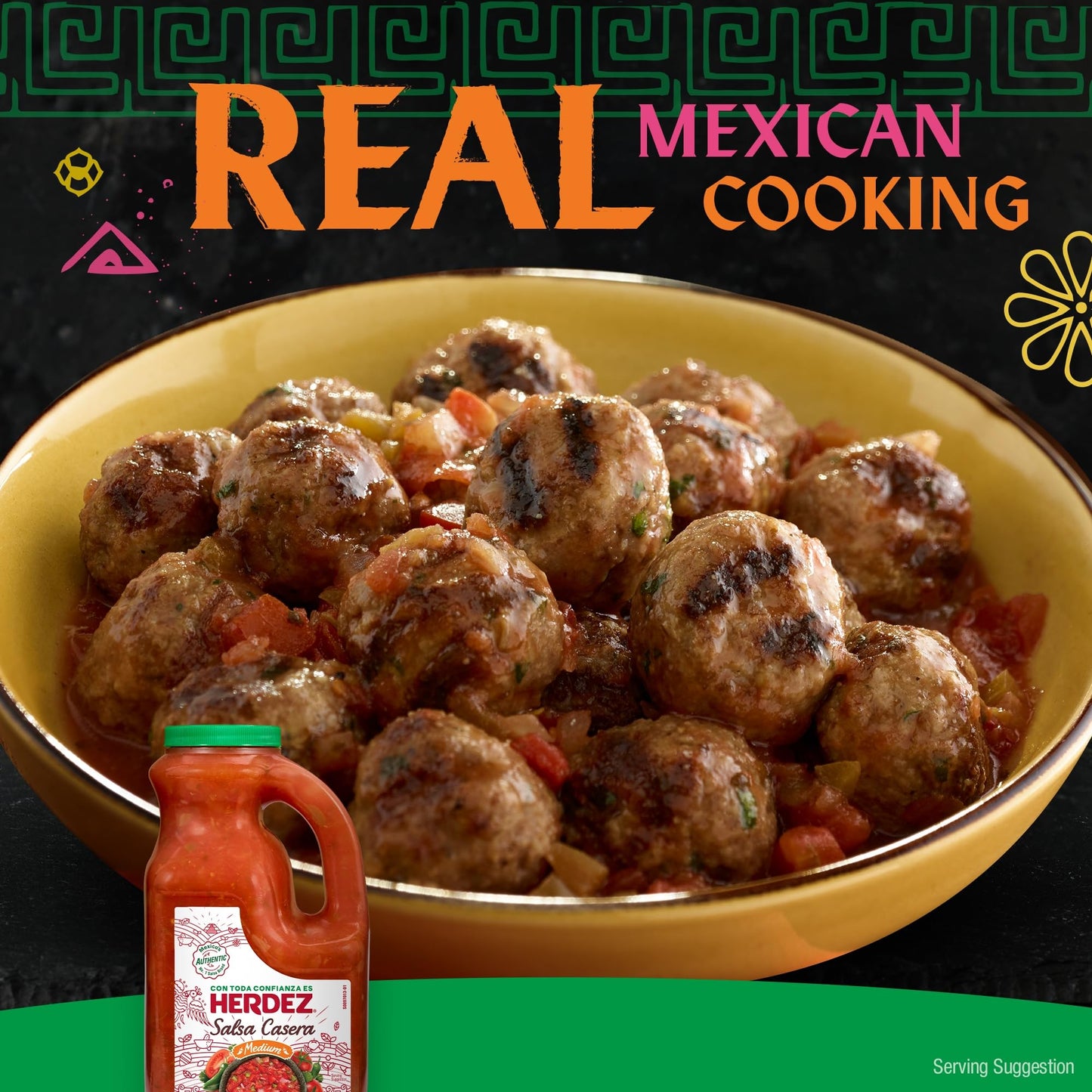 HERDEZ Salsa Casera, Medium, 70 oz Jug - Authentic Mexican Homestyle Salsa for Tacos, Chips & Dips