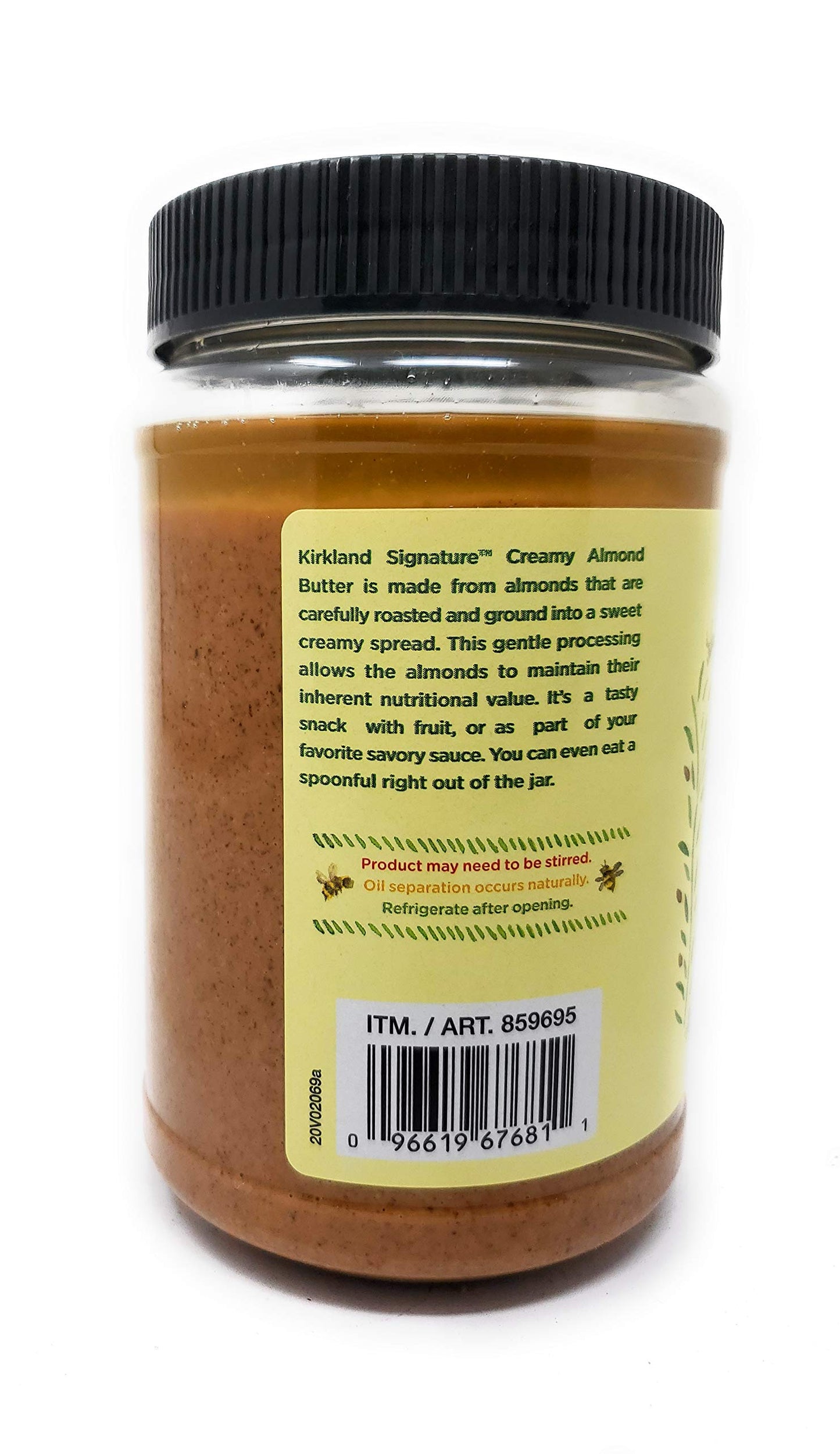 Kirkland Signature Organic Creamy Almond Butter, 27 Ounce, Pack of One