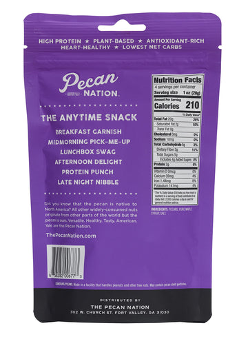 Pecan Nation Maple Flavored Roasted Sweet Pecan Pieces 4 Oz., Natural, No Preservatives, Antioxidant-Rich, Non-Gmo, Healthy Nut