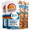 Grandy Organics Dark Chocolate Coconola Granola, Certified Organic Gluten Free Granola, Grain Free Granola, Chocolate Flavored C