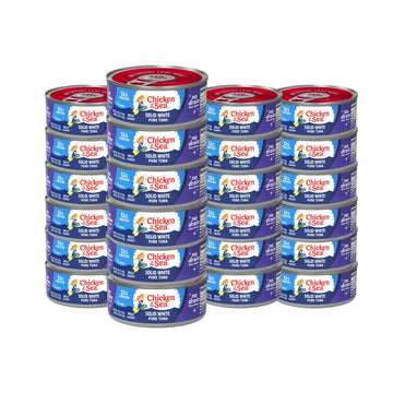 Chicken of the Sea Solid White Pure Tuna, Wild Caught, No Drain, 4 oz. Can (Pack of 24)