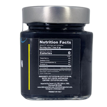 Poseidon Cuttlefish Squid Ink, Tinta Calamar, Nero Di Seppia, 230 G/ 8.11 Oz Ea Jar From Sardinia Italy