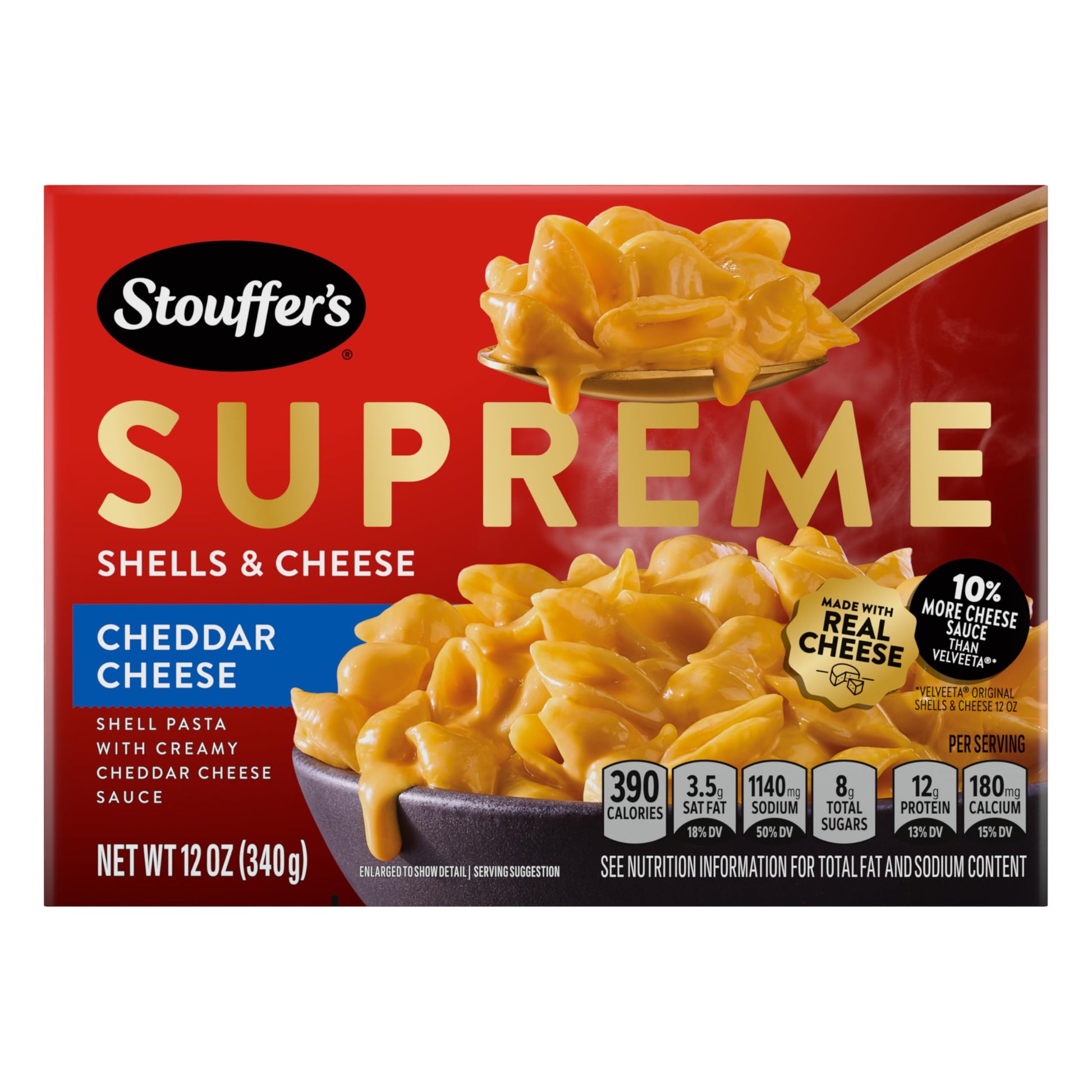 Stouffer's Supreme Shells And Cheese, Cheddar Cheese, Boxed Mac & Cheese, Dinner Kit 12 oz