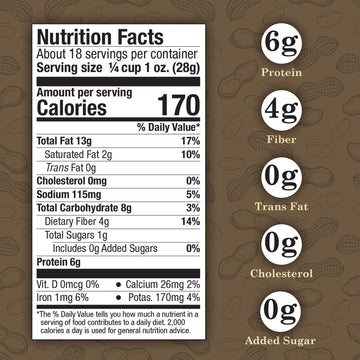 Virginia Diner - Gourmet Natural Deluxe Nut Mix (Virginia Peanuts, Almonds, Cashews, Pecans, Pistachios & Brazil Nuts), 18 Ounce