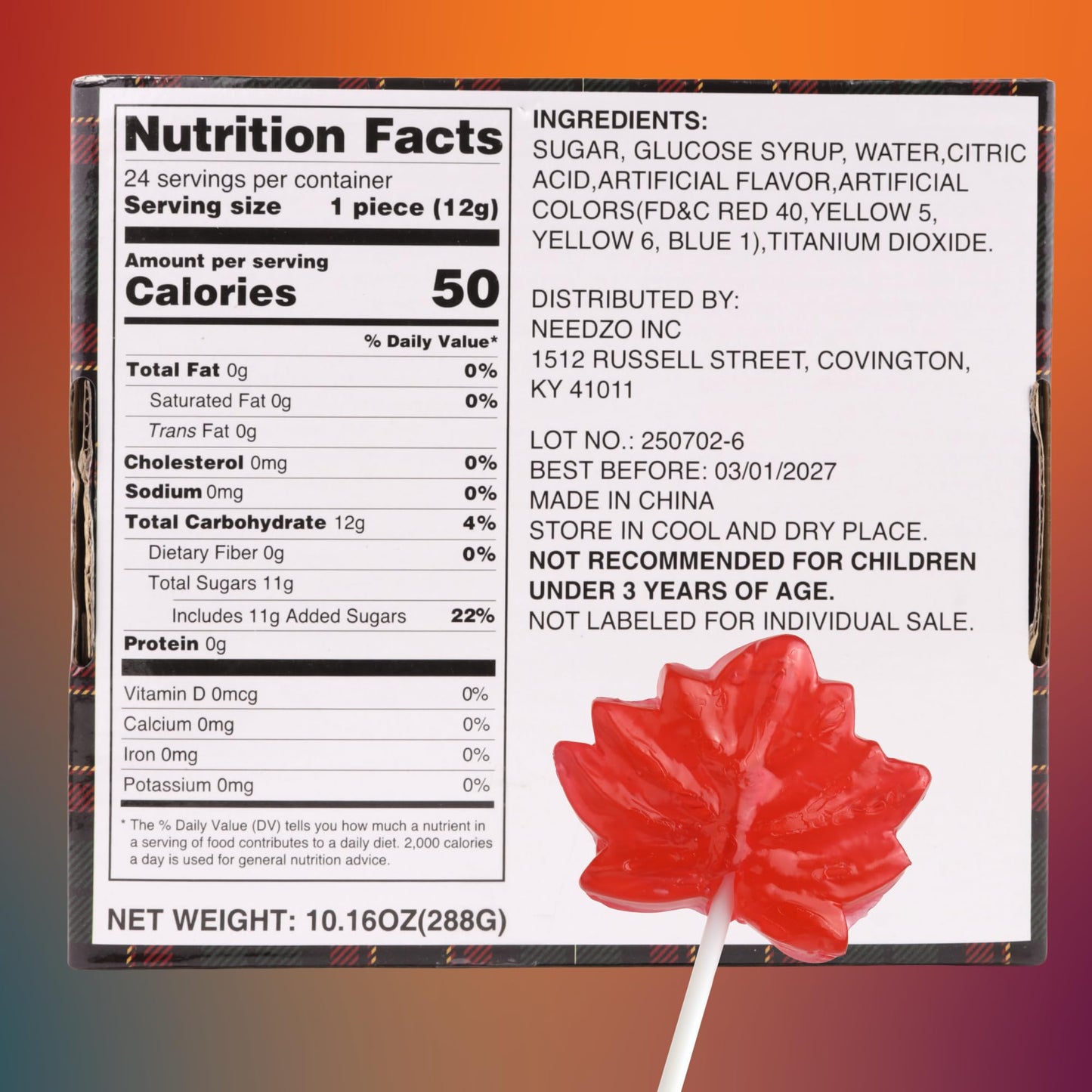 Autumn Leaf Lollipops Individually Wrapped Thanksgiving and Fall 2025 Themed Candy Caramel Green Apple and Maple Cinnamon 24 Suckers