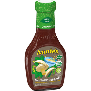 Annie's Organic Shiitake Sesame Vinaigrette Salad Dressing, Vegan, 8 oz.