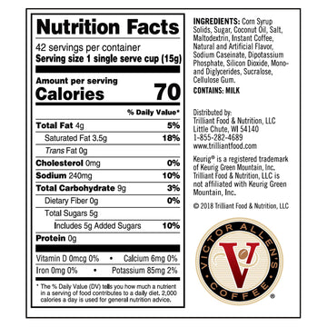 Victor Allens Coffee White Chocolate Caramel Cappuccino Pods, 12 Count, Single Serve for Keurig, Brown