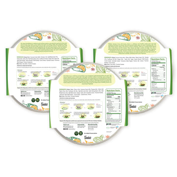 Food Earth Ready To Eat Indian Meals - Six Flavor Variety Pack - Organic, Microwavable, Premade & Quick - Lunch & Dinner Pack (6