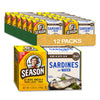 Season Sardines in Water - Wild Caught Fish, 22g of Protein, Keto Snacks, More Omega 3 s Than Tuna, High in Calcium, Canned Sar
